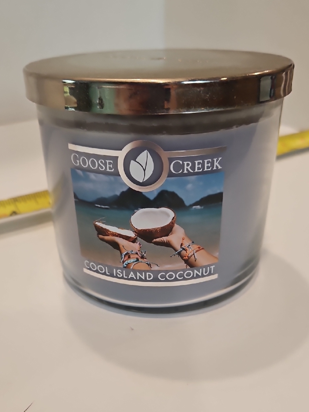 Goose Creek Cool Island Coconut Scented Candle - Gray